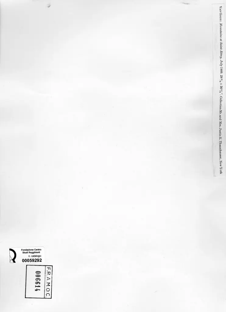 Anonimo , Van Gogh, Vincent - sec. XIX - Mountains at Saint- R&eacute;my , retro