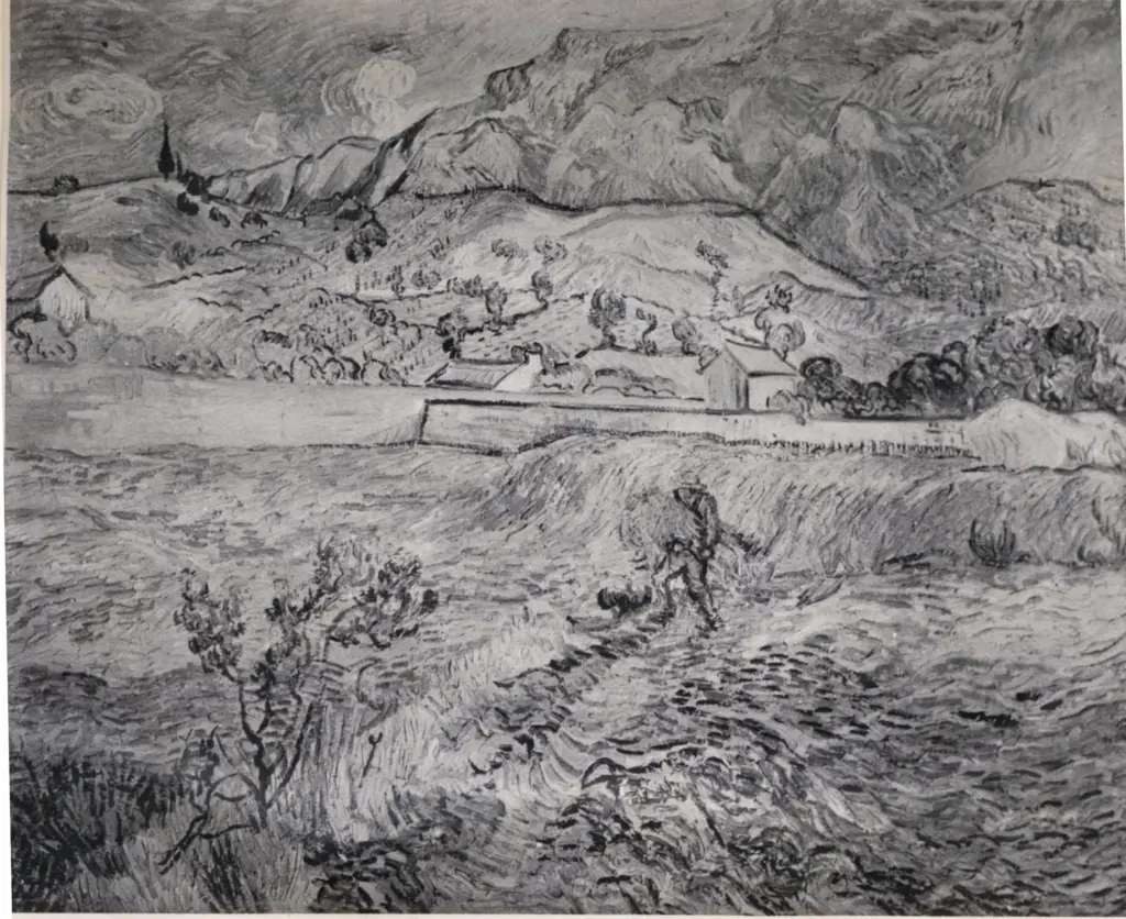 Anonimo , Van Gogh, Vincent - sec. XIX - Landscape at Saint-Remy , fronte
