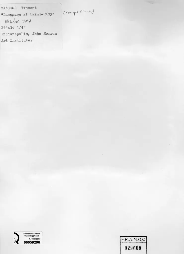 Anonimo , Van Gogh, Vincent - sec. XIX - Landscape at Saint-Remy , retro