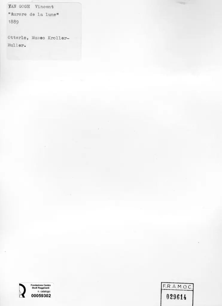 Anonimo , Van Gogh, Vincent - sec. XIX - Aurore de la lune , retro