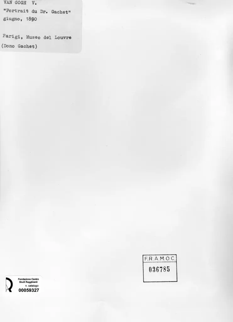 Anonimo , Van Gogh, Vincent - sec. XIX - Portrait du Dr. Gachet , retro