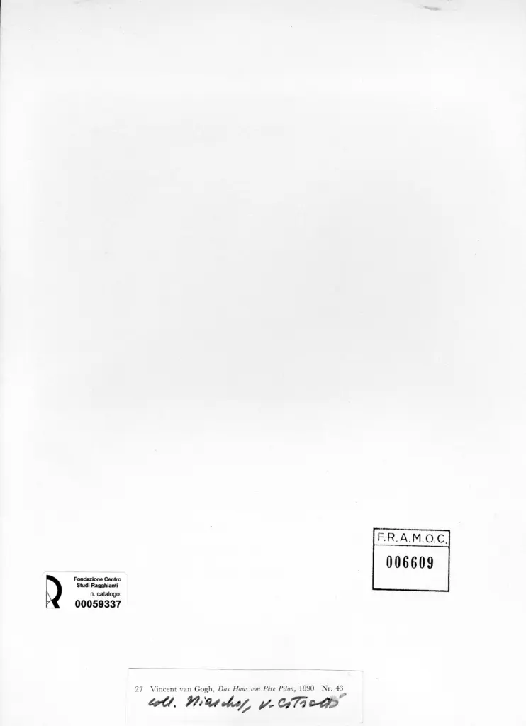 Anonimo , Van Gogh, Vincent - sec. XIX - Das Haus von p&egrave;re Pilon , retro