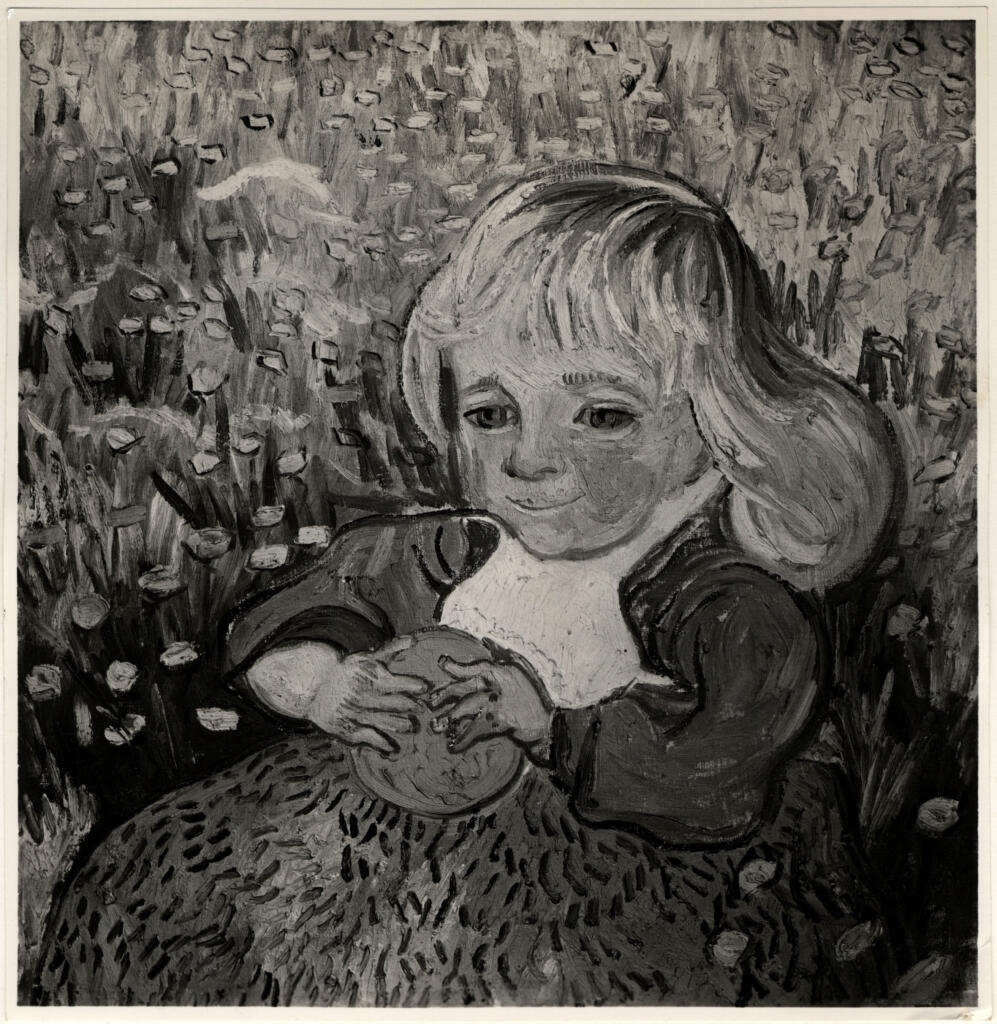 Anonimo , Van Gogh, Vincent - sec. XIX - Petite fille à l'orange , fronte