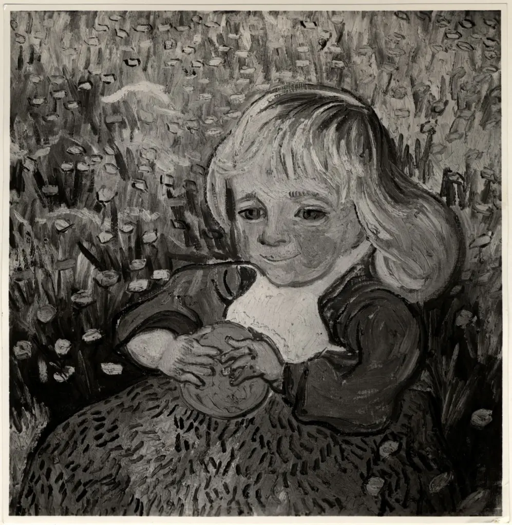 Anonimo , Van Gogh, Vincent - sec. XIX - Petite fille &agrave; l'orange , fronte