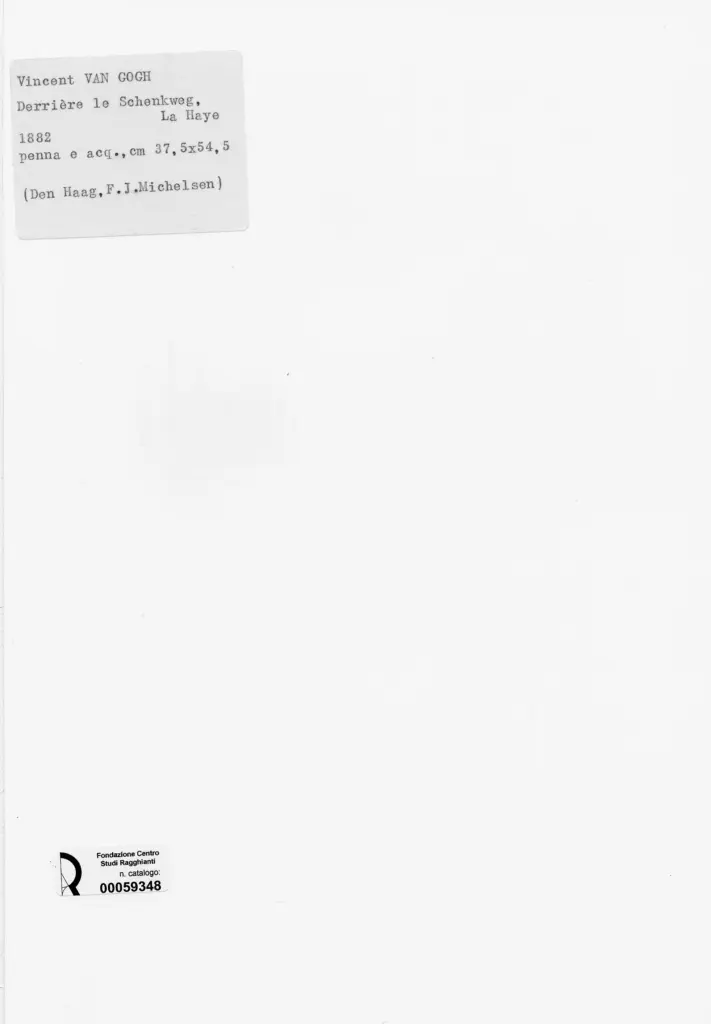 Anonimo , Van Gogh, Vincent - sec. XIX - Derri&egrave;re le Schenkweg, La Haye , retro