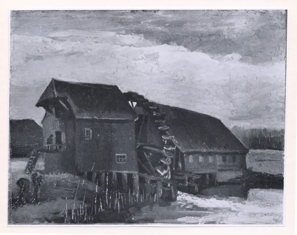 Anonimo , Van Gogh, Vincent - sec. XIX - Il mulino ad acqua , fronte