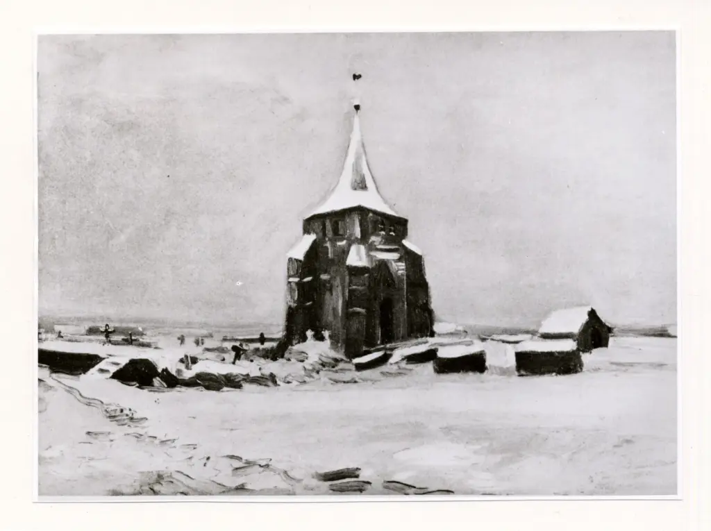 Anonimo , Van Gogh, Vincent - sec. XIX - La vecchia Chiesa di Nuesseu , fronte