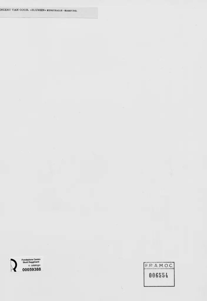 Anonimo , Van Gogh, Vincent - sec. XIX - Blumen , retro