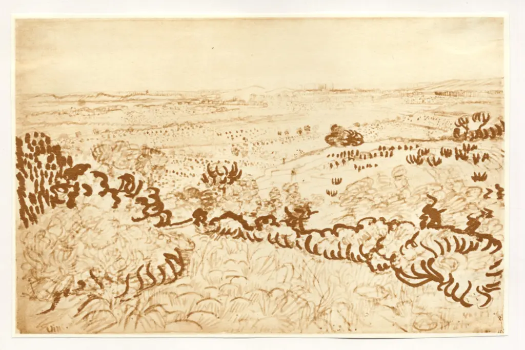 Anonimo , Van Gogh, Vincent - sec. XIX - La plaine, Arles , fronte