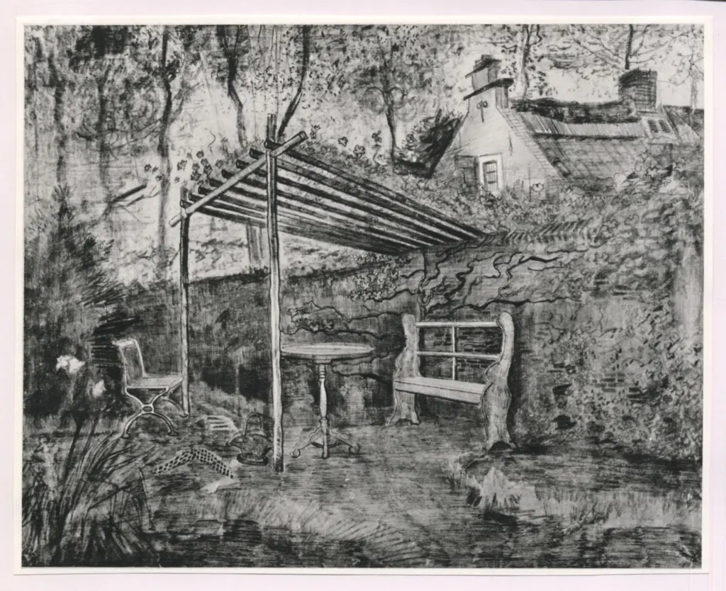 Anonimo , Van Gogh, Vincent - sec. XIX - Coin de jardin , fronte