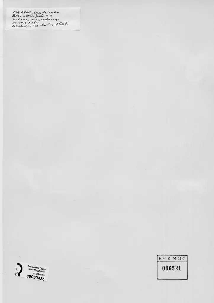 Anonimo , Van Gogh, Vincent - sec. XIX - Coin de jardin , retro