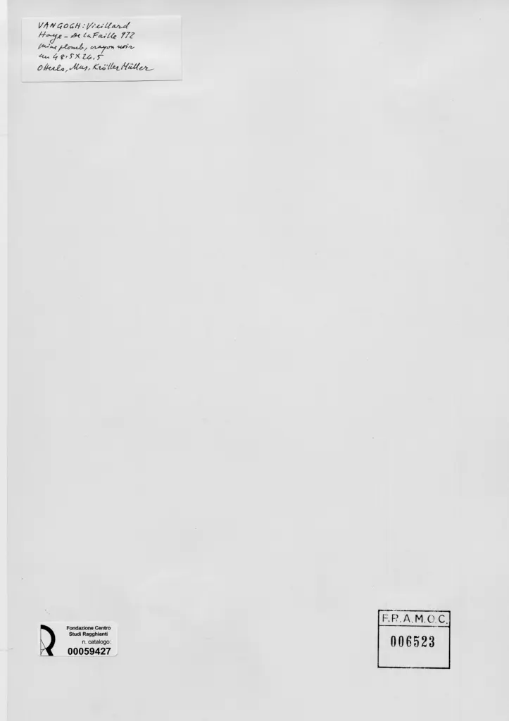 Anonimo , Van Gogh, Vincent - sec. XIX - Vieillard , retro