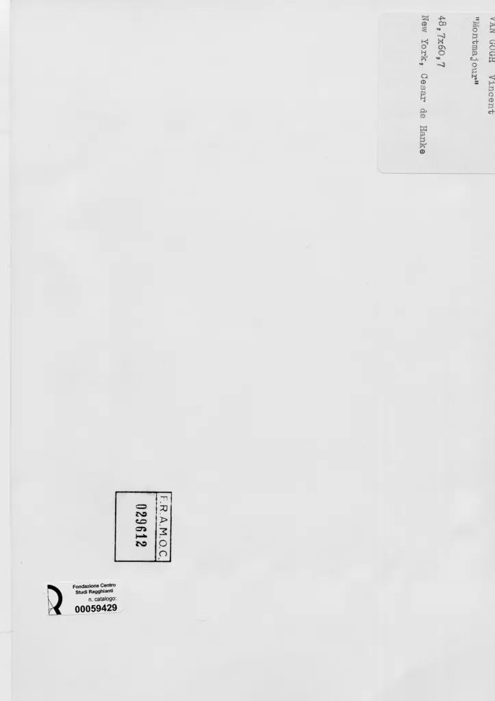 Anonimo , Van Gogh, Vincent - sec. XIX - Montmajour , retro