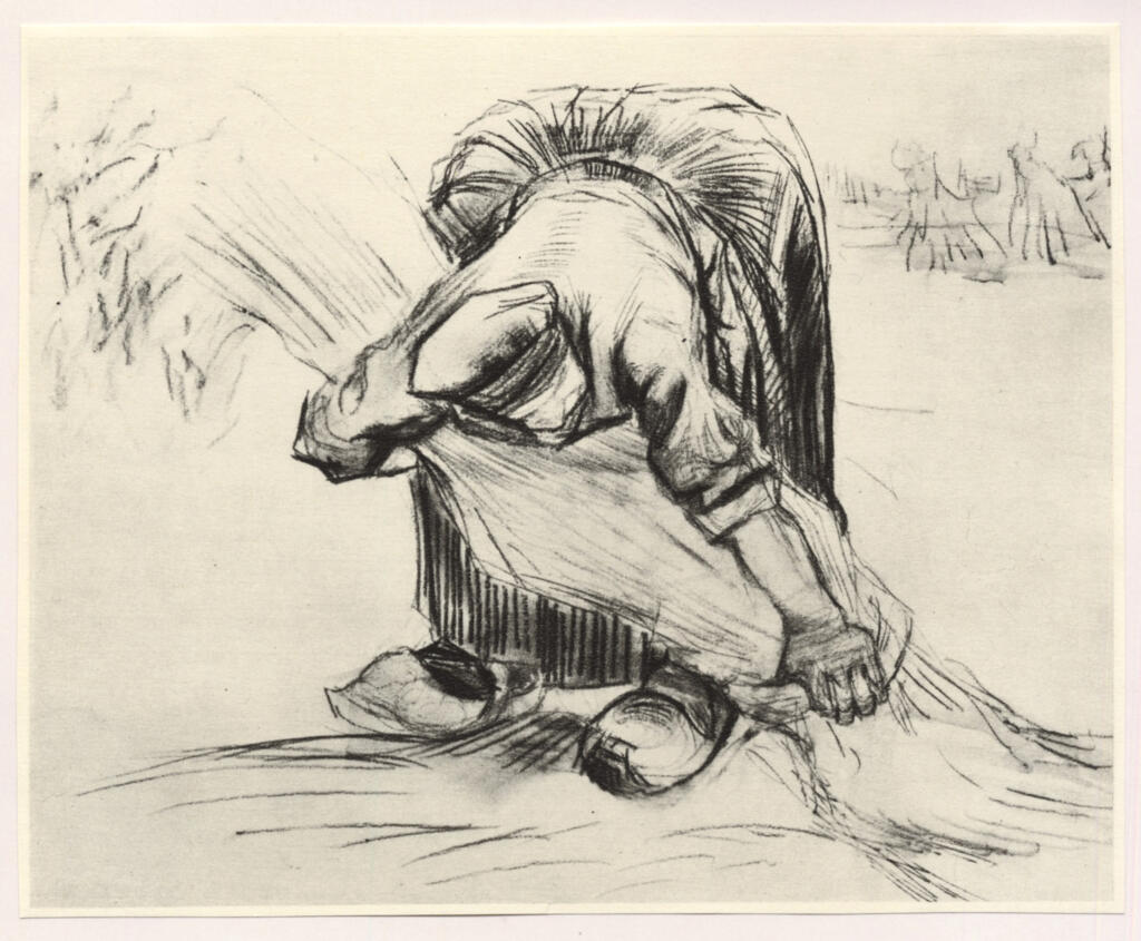 Anonimo , Van Gogh, Vincent - sec. XIX - Paysanne engerbant , fronte