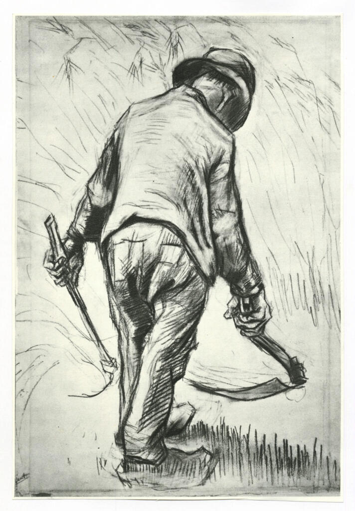 Anonimo , Van Gogh, Vincent - sec. XIX - Paysan confant du blé , fronte