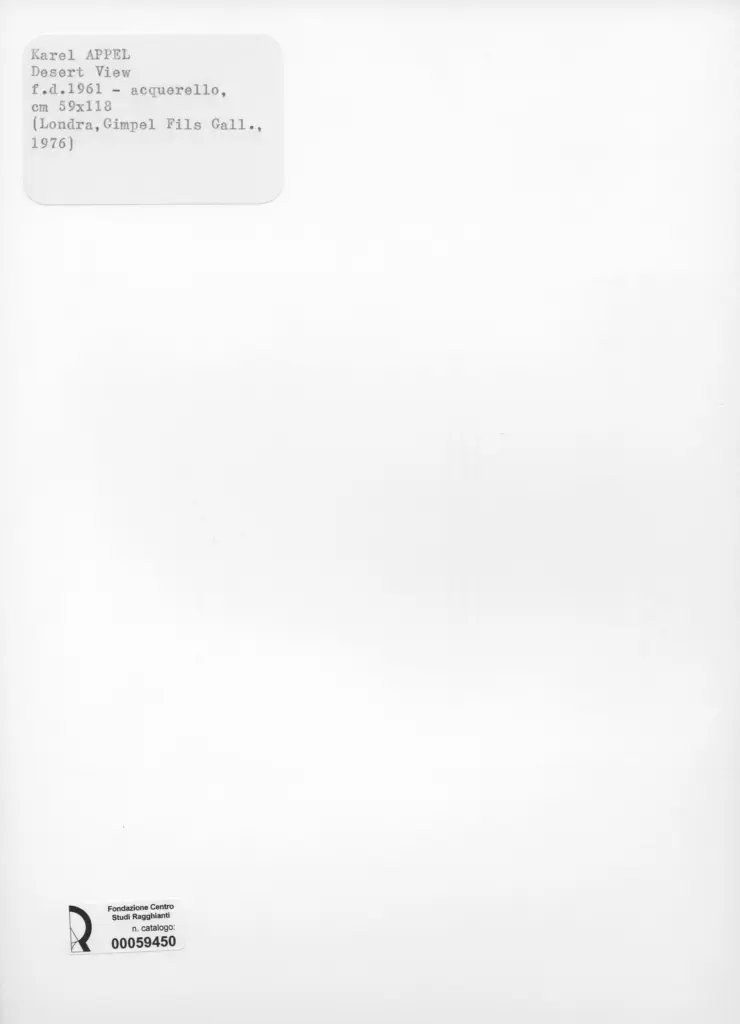 Anonimo , Appel, Karel - sec. XX , retro