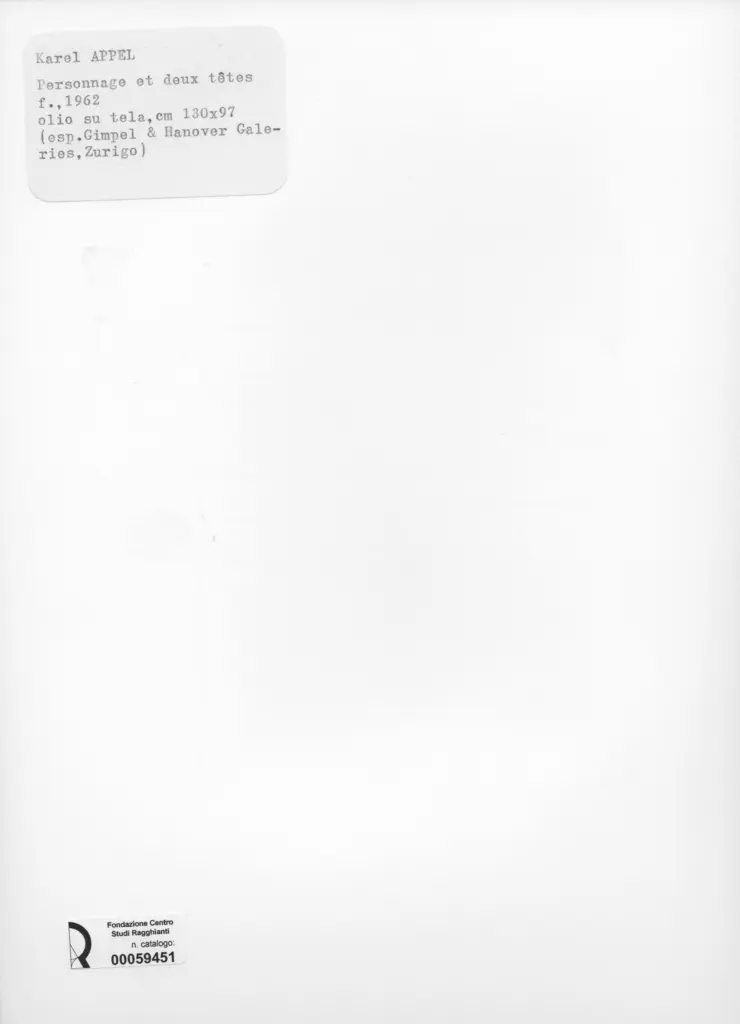 Anonimo , Appel, Karel - sec. XX - Personnage et deux t&ecirc;tes , retro