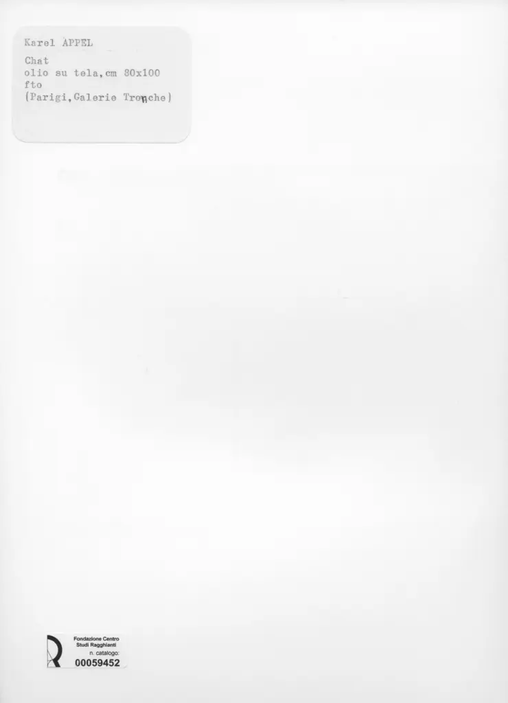 Anonimo , Appel, Karel - sec. XX - Chat , retro