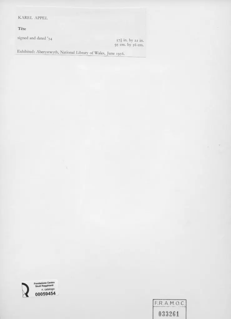 Anonimo , Appel, Karel; sec. XX , retro