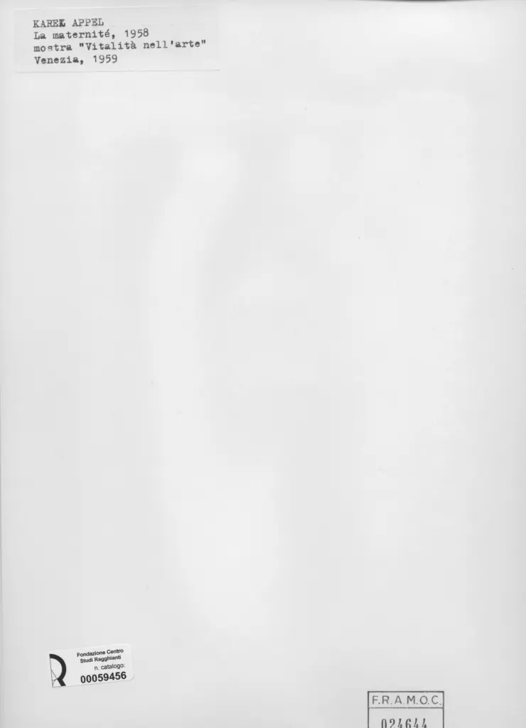 Anonimo , Appel, Karel - sec. XX - La maternit&eacute; , retro