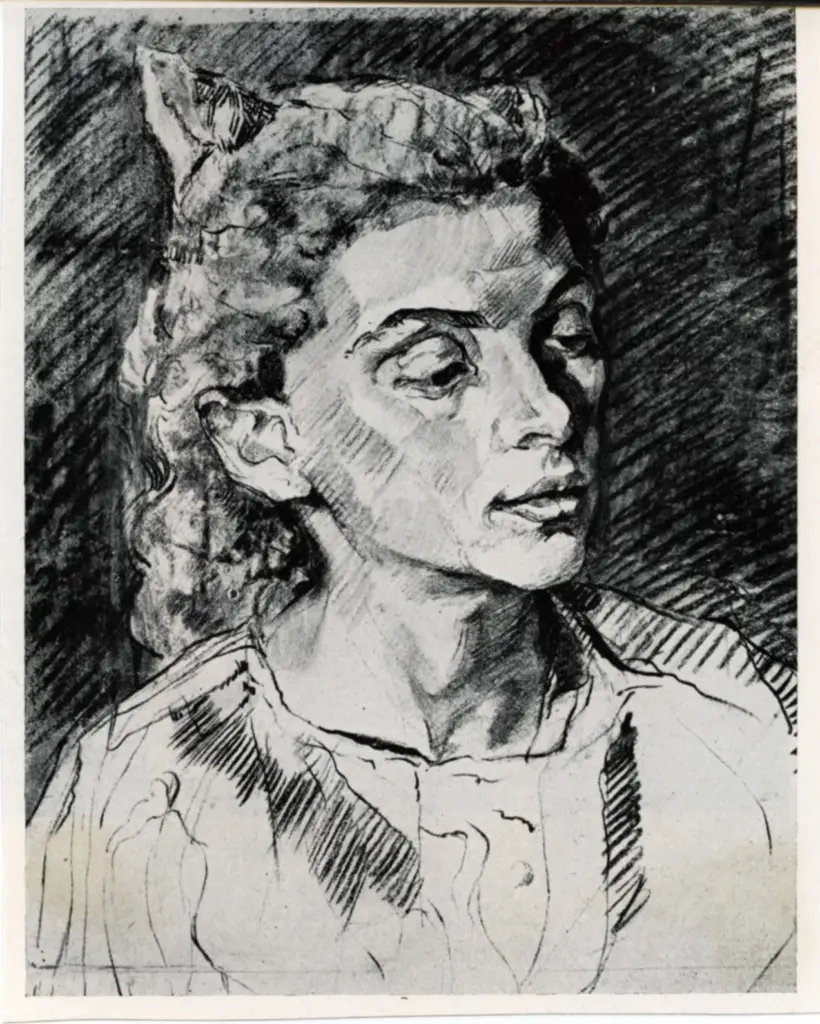 Bisschop, Sara , Jong meisje tekening -