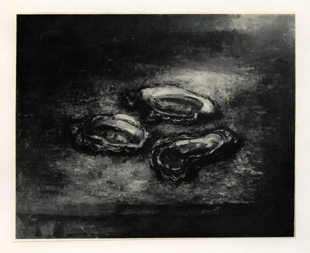 Croin, Jos , Stilleven met oesters (olieverf)