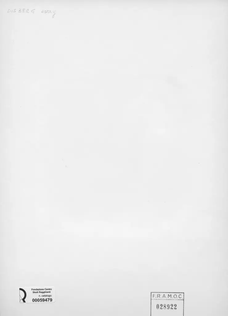 Anonimo , Disberg, Harry - sec. XX - Composizione astratta , retro