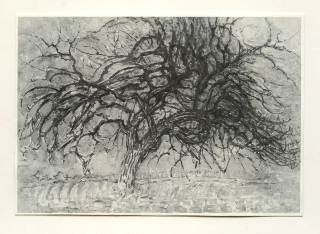 Anonimo , Mondrian, Piet - sec. XX - Albero bleu , fronte