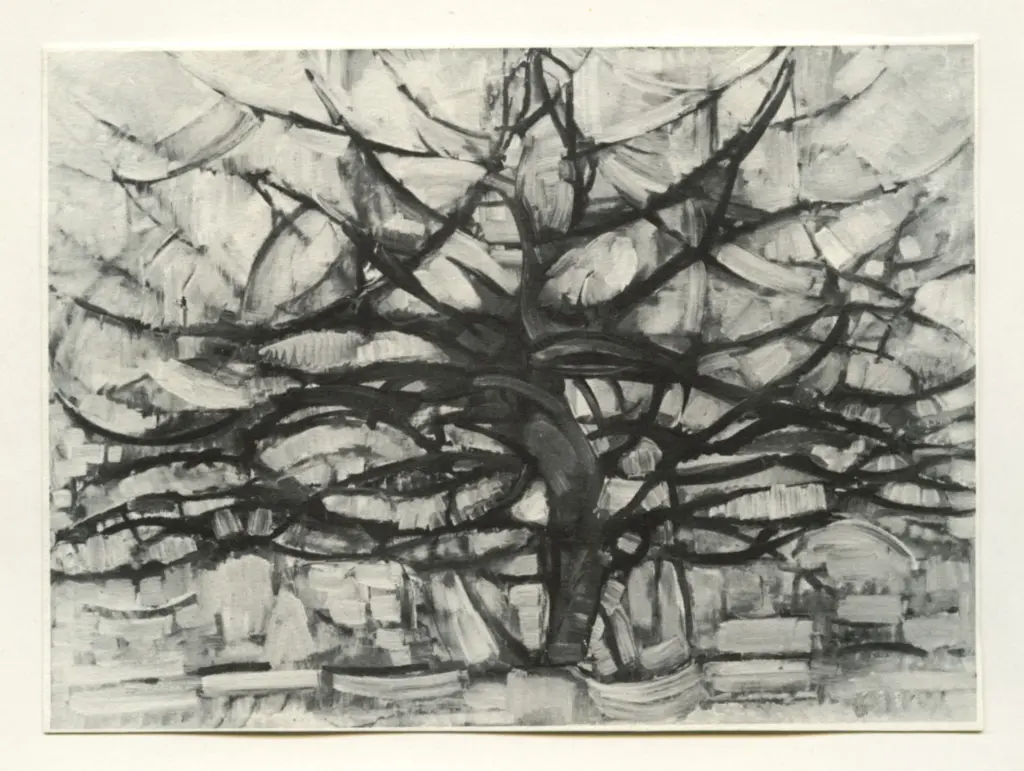 Anonimo , Mondrian, Piet - sec. XX - Albero grigio , fronte