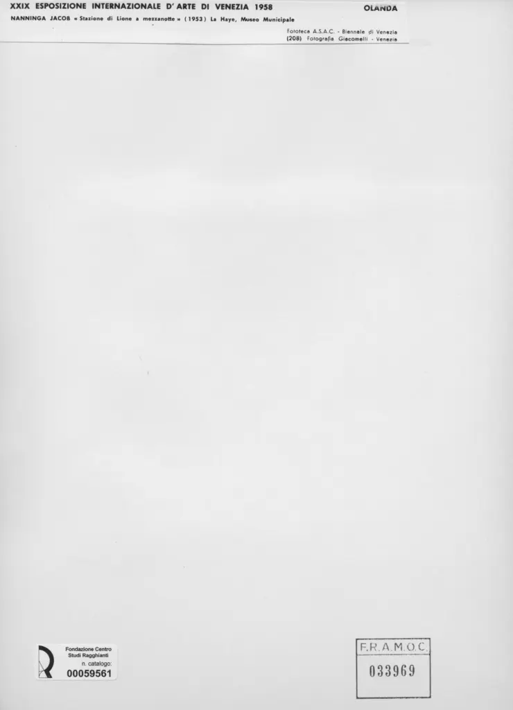 Giacomelli , Nanninga, Jacob - sec. XX - Stazione di Lione a mezzanotte , retro