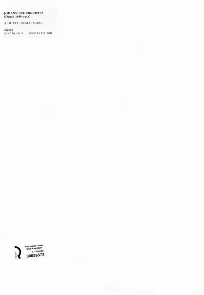 Anonimo , Scherrewitz, Johann - sec. XIX/ XX - A Dutch beach scene , retro