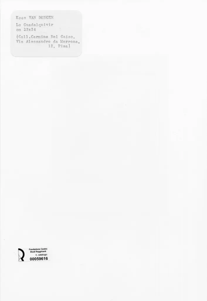 Anonimo , van Dongen, Kees - sec. XX - Le Guadalquivir , retro