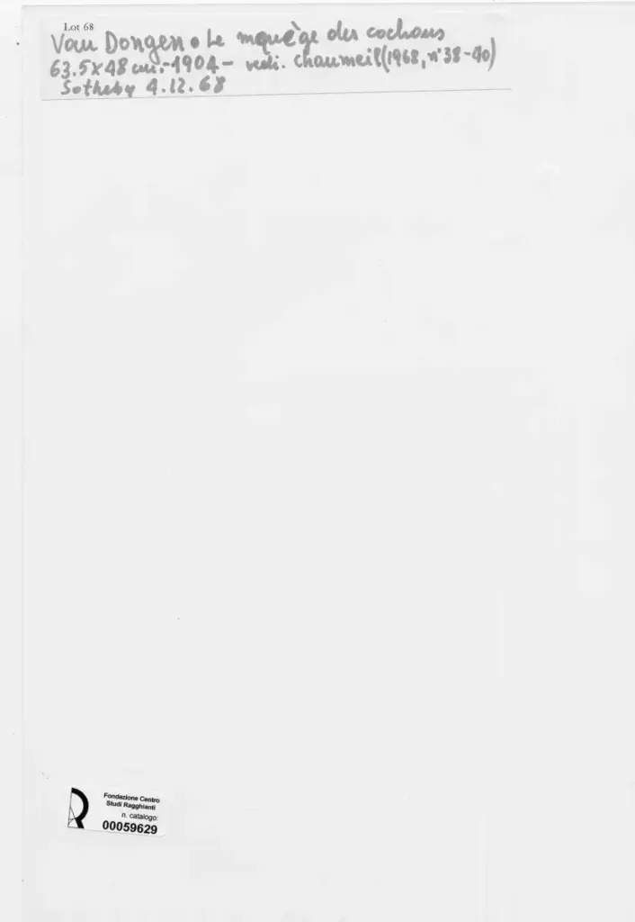 Anonimo , van Dongen, Kees - sec. XX - Le mau&egrave;ge des cochons , retro