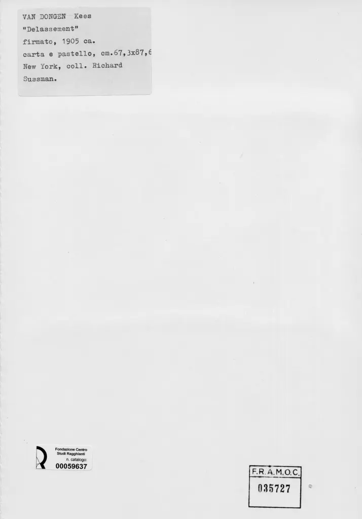 Anonimo , van Dongen, Kees - sec. XX - Delassement , retro