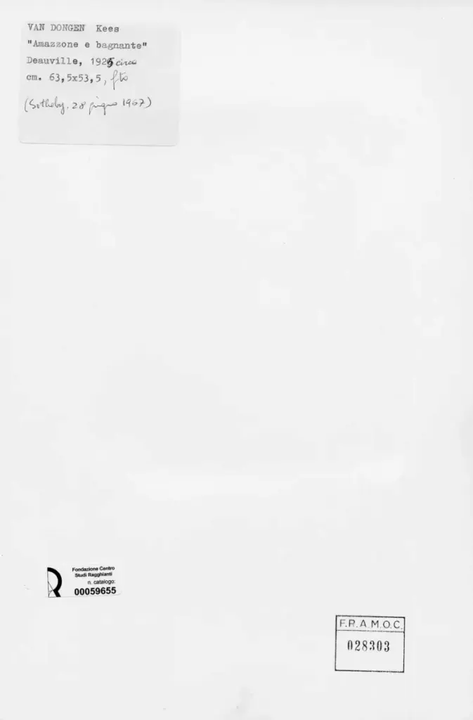 Anonimo , van Dongen, Kees - sec. XX - Amazzone e bagnante , retro
