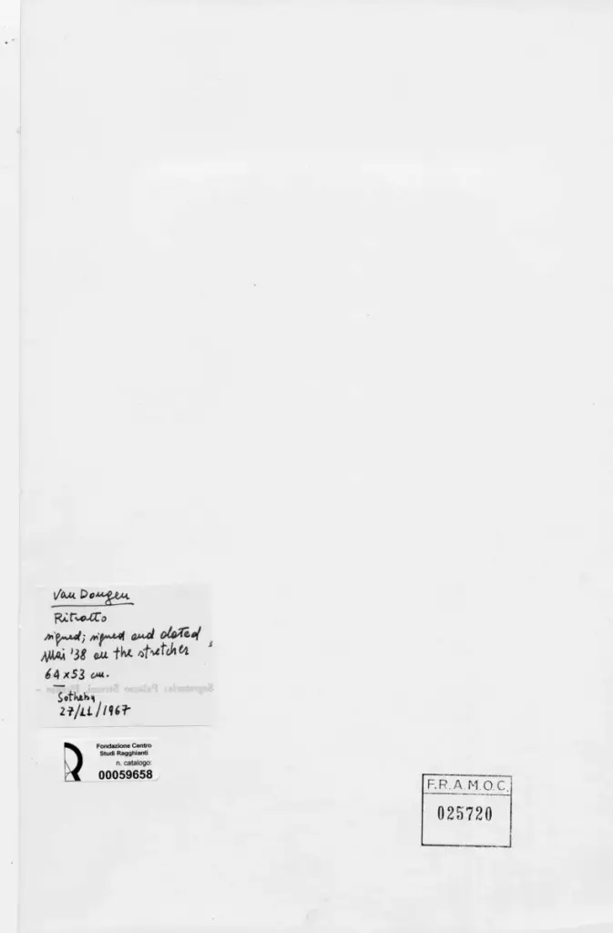 Anonimo , van Dongen, Kees - sec. XX - Ritratto , retro