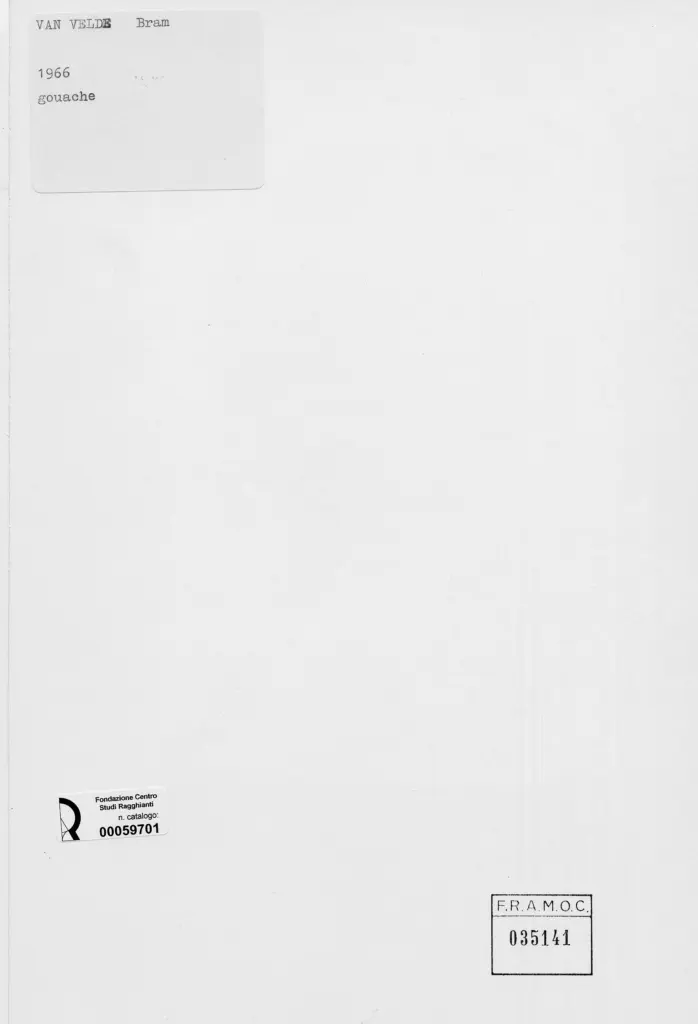 Anonimo , van Velde, Bram - sec. XX - Composizione , retro