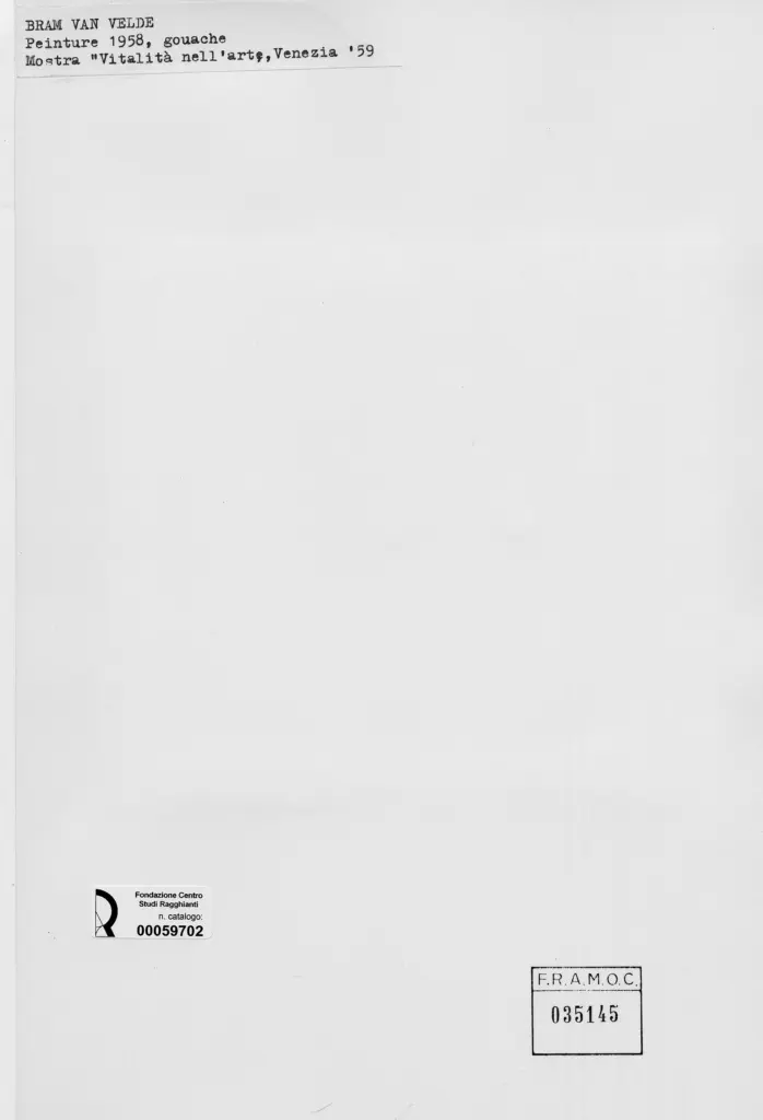 Anonimo , van Velde, Bram - sec. XX - Peinture , retro