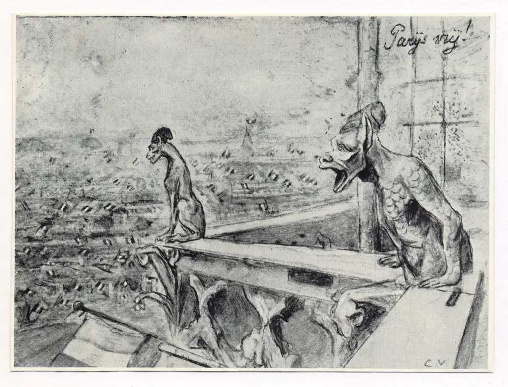 Anonimo , Veth, Cornelis - sec. XIX/ XX - Parigi dall'alto , fronte