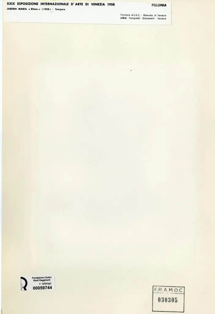 Giacomelli , Jarema, Maria - sec. XX - Ritmo , retro