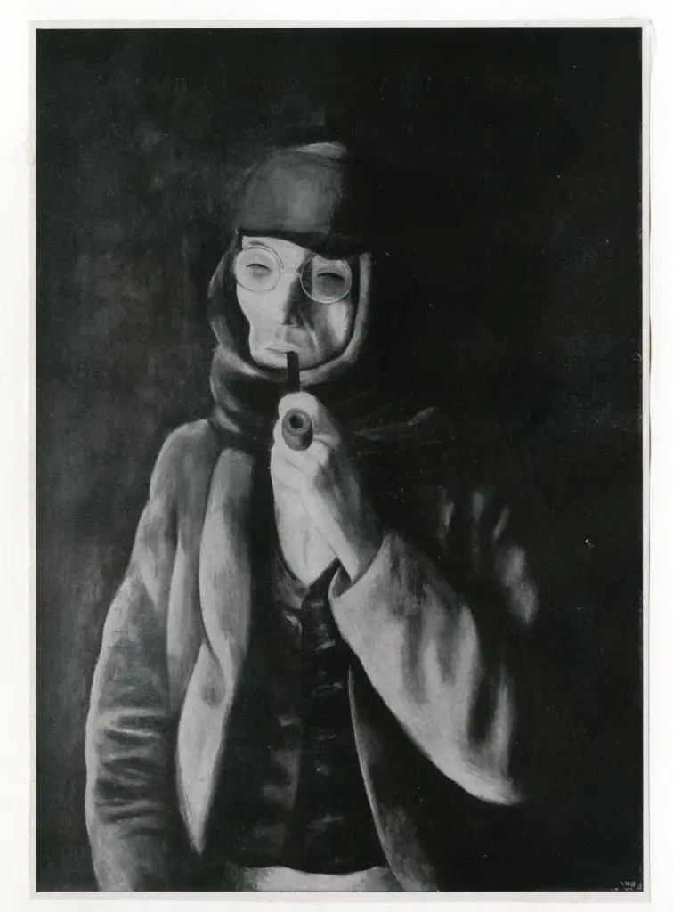 Anonimo , Kisling, Moise - sec. XX - Mann Mit Pfeife , fronte