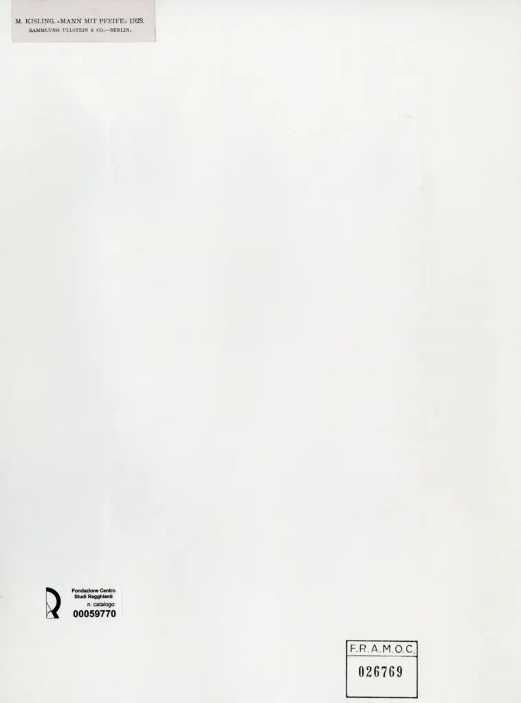 Anonimo , Kisling, Moise - sec. XX - Mann Mit Pfeife , retro