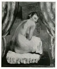 Anonimo , Kisling, Moise - sec. XX - Sitzender akt , fronte