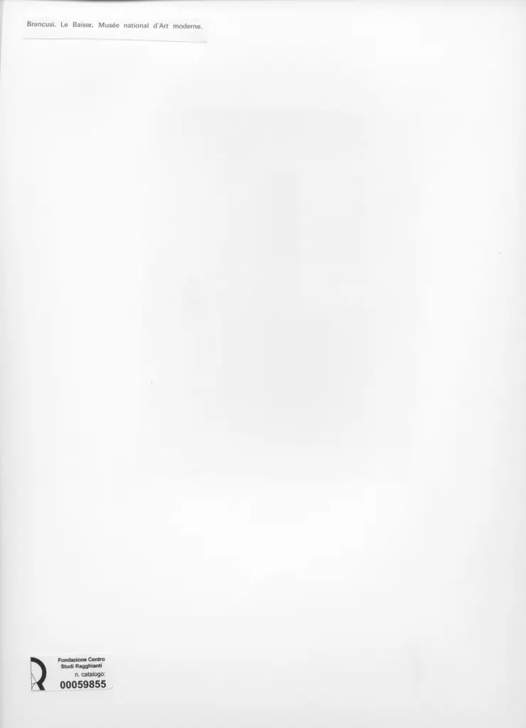 Anonimo , Brancusi, Constantin - sec. XX - Le baiser , retro
