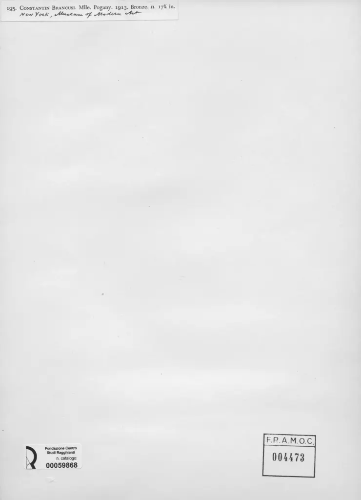 Anonimo , Brancusi, Constantin - sec. XX - Mlle. Pogany , retro