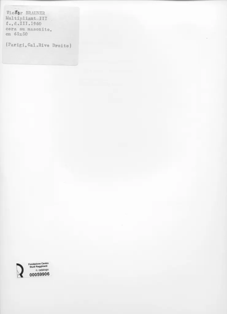 Anonimo , Brauner, Victor - sec. XX - Multipliant III , retro