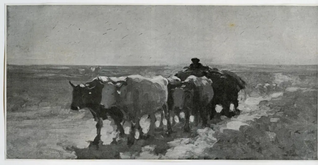 Anonimo , Grigoresco, Niculae - sec. XIX/ XX - A Yoke of Oxen, Roumania , fronte