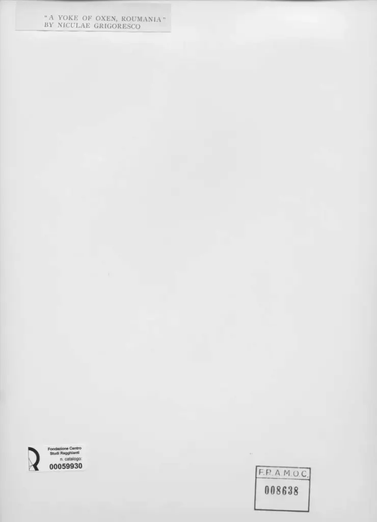 Anonimo , Grigoresco, Niculae - sec. XIX/ XX - A Yoke of Oxen, Roumania , retro