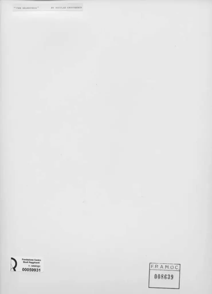 Anonimo , Grigoresco, Niculae - sec. XIX/ XX - The Seamstress , retro