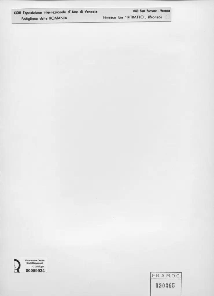Fotografia Ferruzzi , Irimescu, Ion - sec. XX - Ritratto , retro